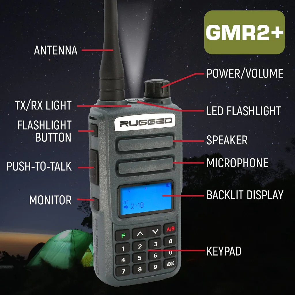2 PACK - Rugged GMR2 PLUS GMRS and FRS Two Way Handheld Radios - Image 14