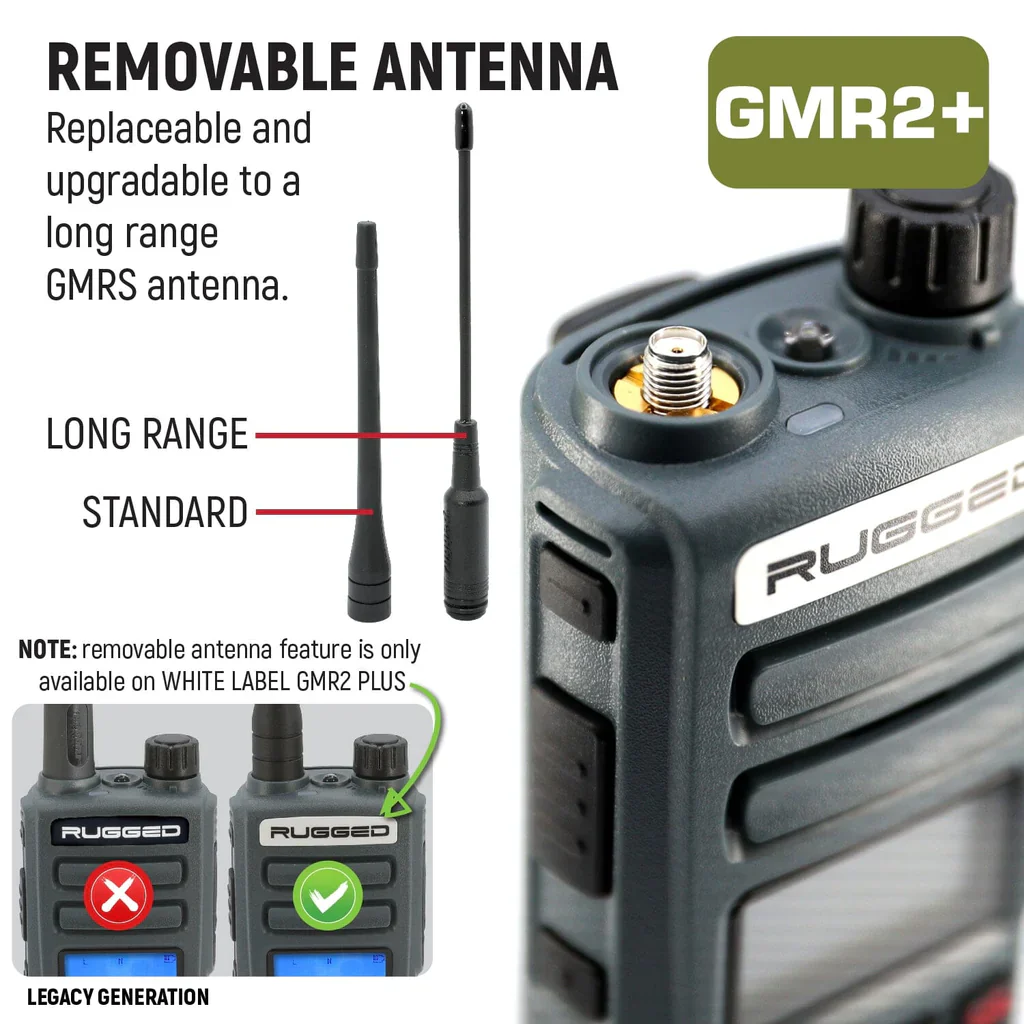 2 PACK - Rugged GMR2 PLUS GMRS and FRS Two Way Handheld Radios - Image 4