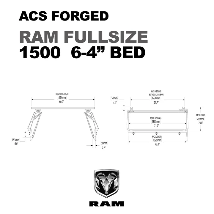 ACS FORGED TONNEAU - RACK ONLY - RAM - Image 8