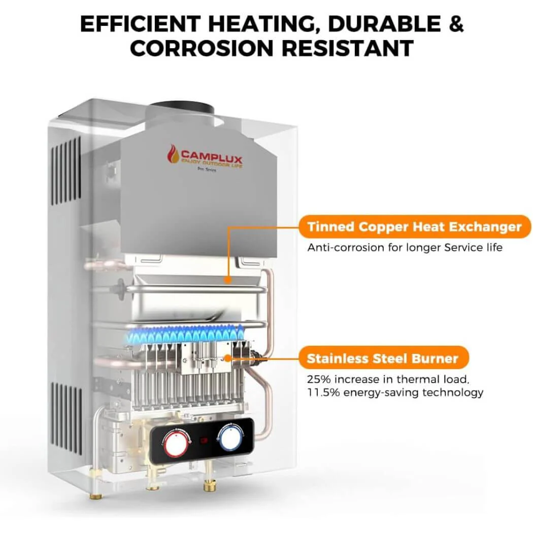 Camplux BD422C On Demand Water Heater Propane With Rain Cap - Image 6