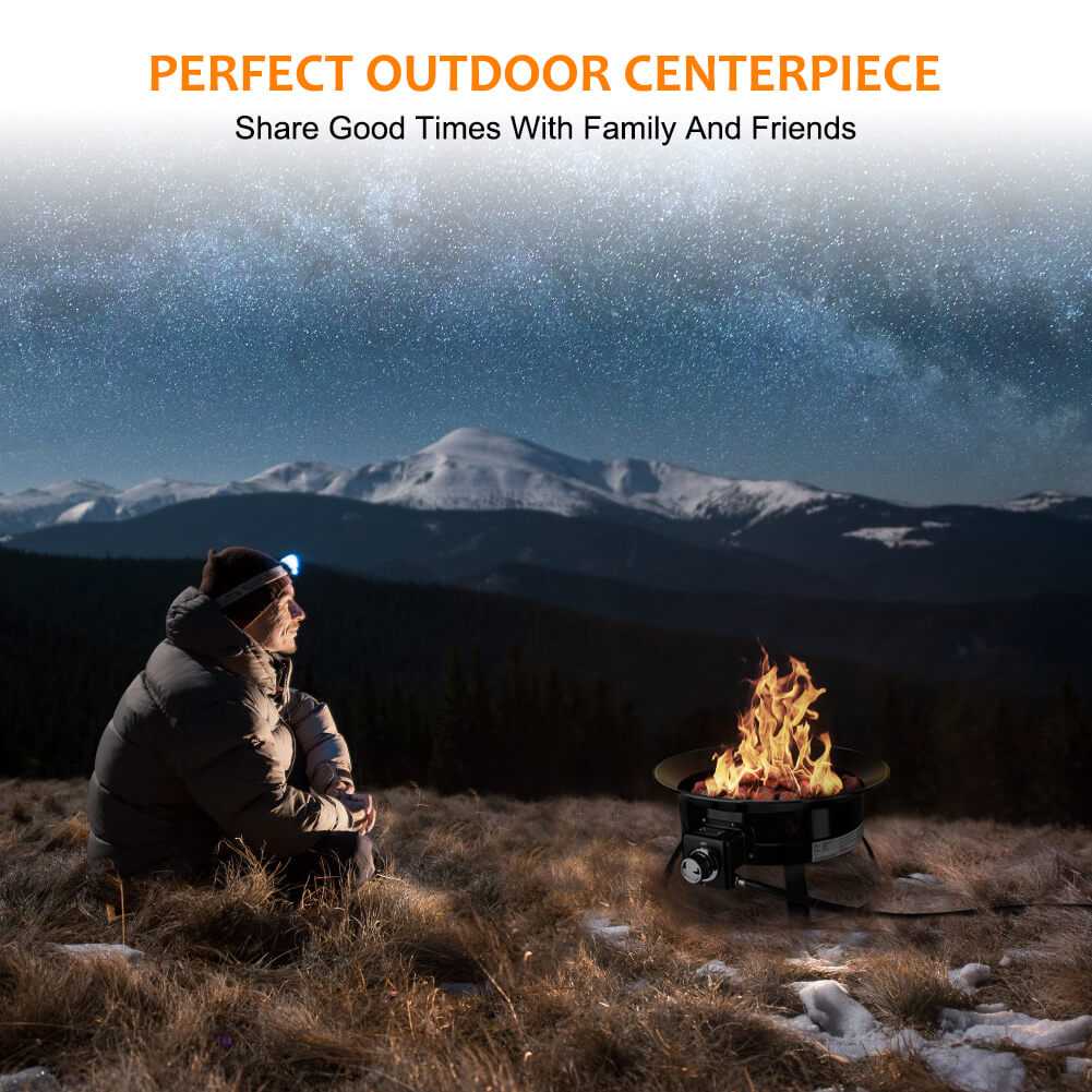 Camplux Outdoor Propane Fire Pit with Cover and Carry Kit, Auto-Ignition - Image 7