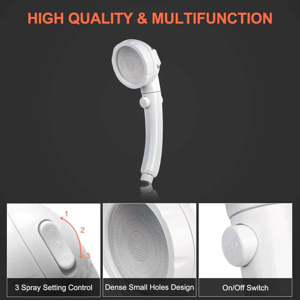 Camplux Portable Shower head with Garden Hose Quick Connector - Image 2