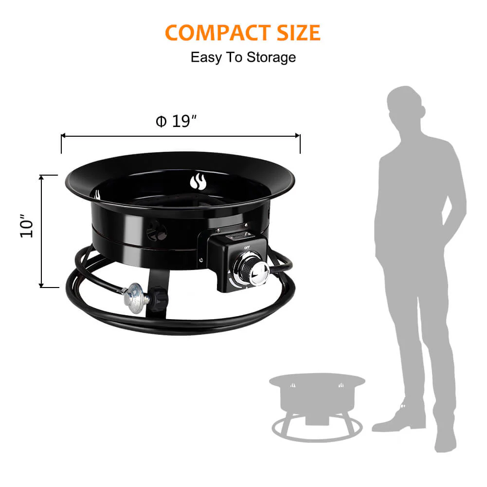 Camplux Propane Fire Pit Camping Fire Bowl for Cozy Outdoor Gatherings - Image 12
