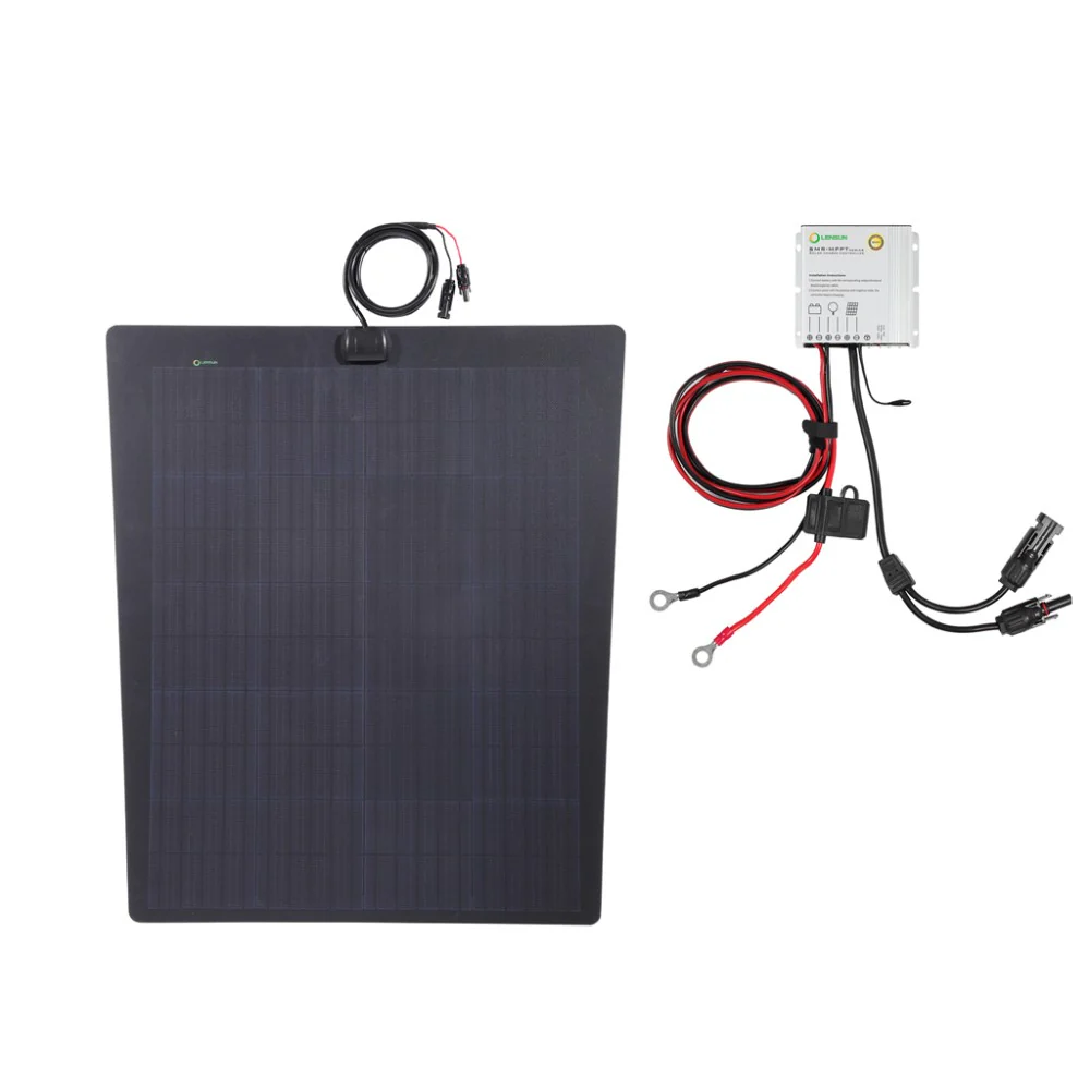 Dodge Ram HD 5th Gen (2019 to Present) LensunSolar 100W Hood Solar Panel - Image 3