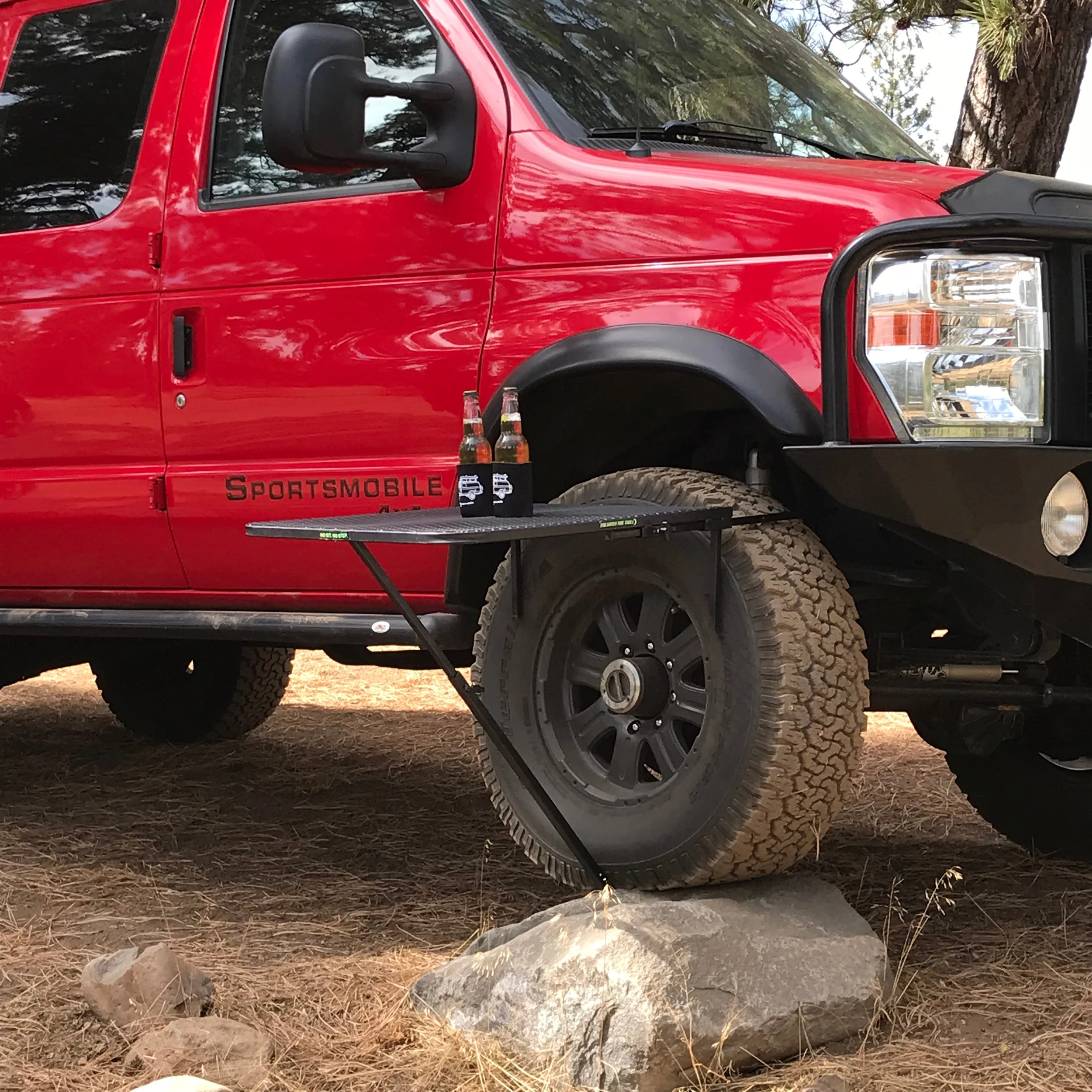 Large Steel Camping Tire Table - Image 3