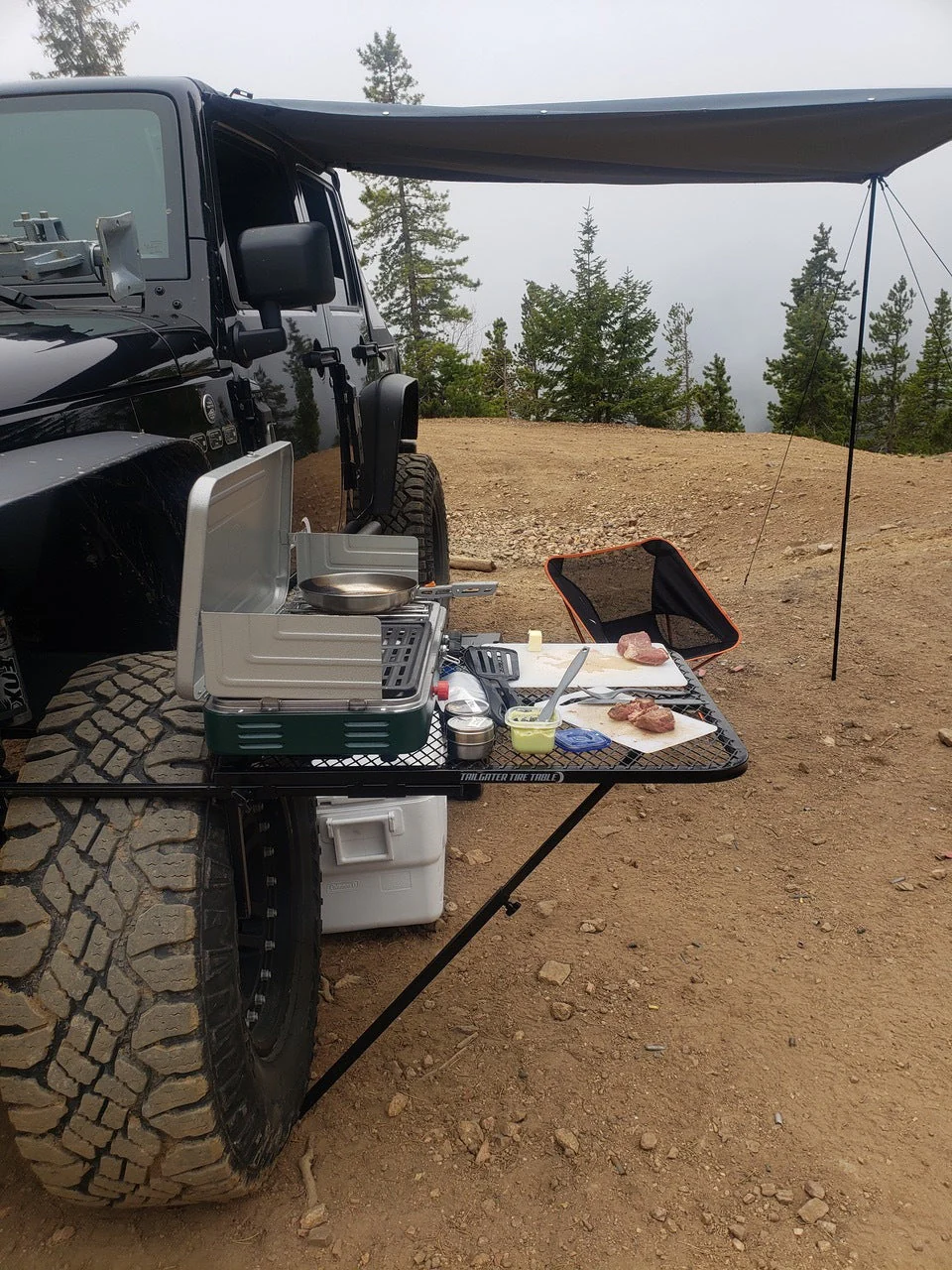 Medium Aluminum Camping Tire Table - Image 6
