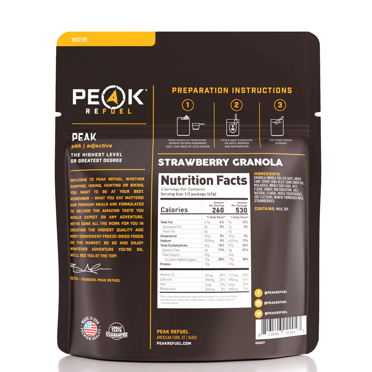 Peak Refuel Strawberry Granola - Image 2