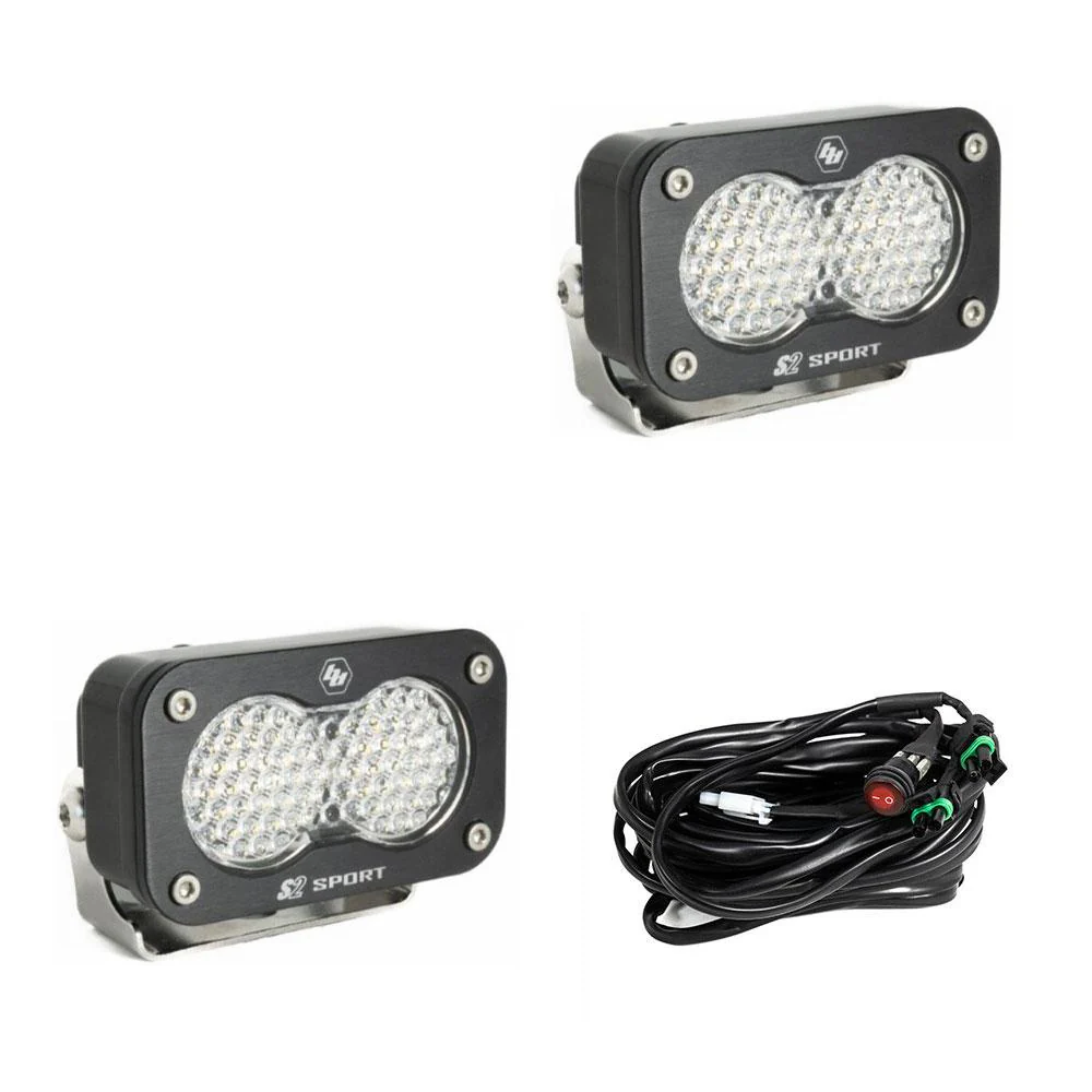 S2 Pro Black LED Auxiliary Light Pod Pair - Universal - Image 3