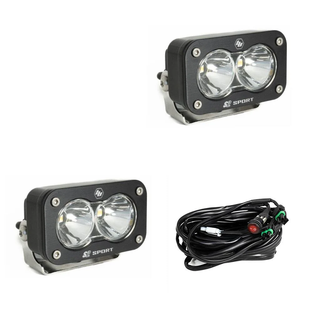 S2 Pro Black LED Auxiliary Light Pod Pair - Universal - Image 5