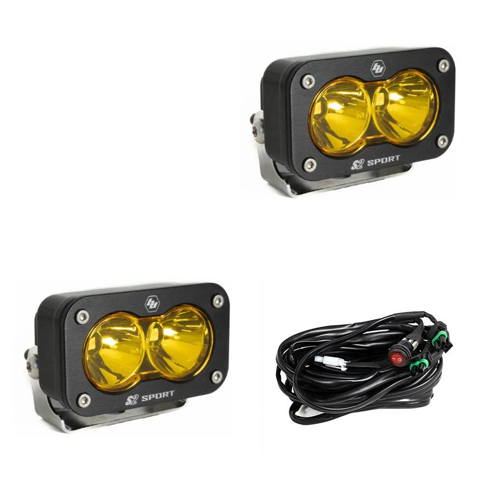 S2 Pro Black LED Auxiliary Light Pod Pair - Universal - Image 6