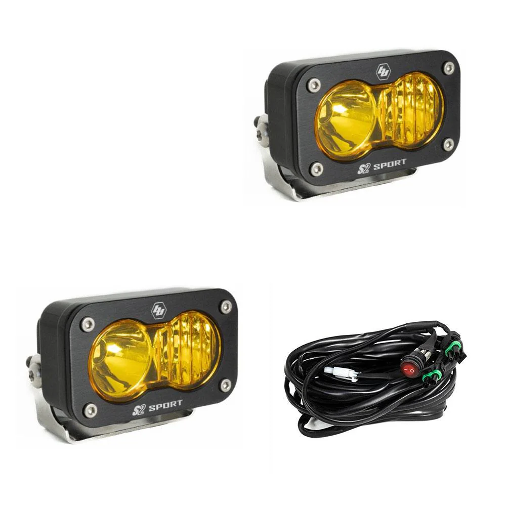 S2 Pro Black LED Auxiliary Light Pod Pair - Universal - Image 7