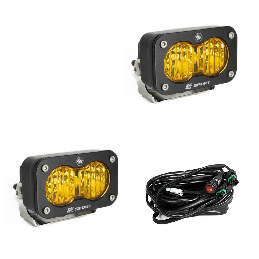 S2 Pro Black LED Auxiliary Light Pod Pair - Universal - Image 8